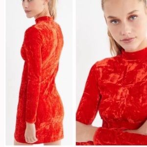 New Urban Outfitters Crushed Velvet Dress